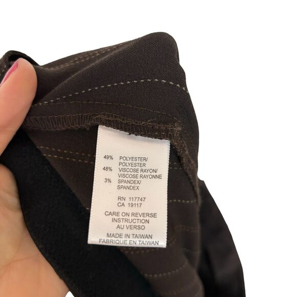 NWT Vintage David Brooks Brown Straight Leg Dress Pants Women’s 18 - Picture 5 of 7